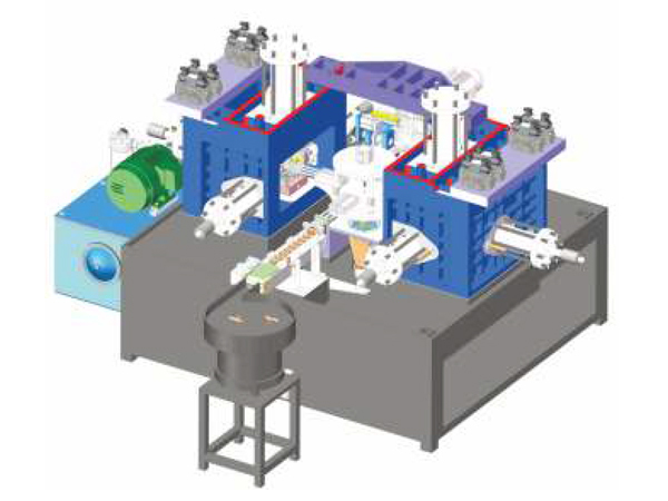 臥式管件四工位自動加工機