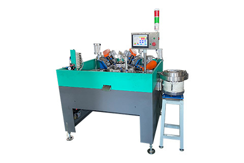 臥式接線柱八工位開槽縮口檢測機