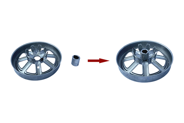 電瓶車輪轂與軸心裝配