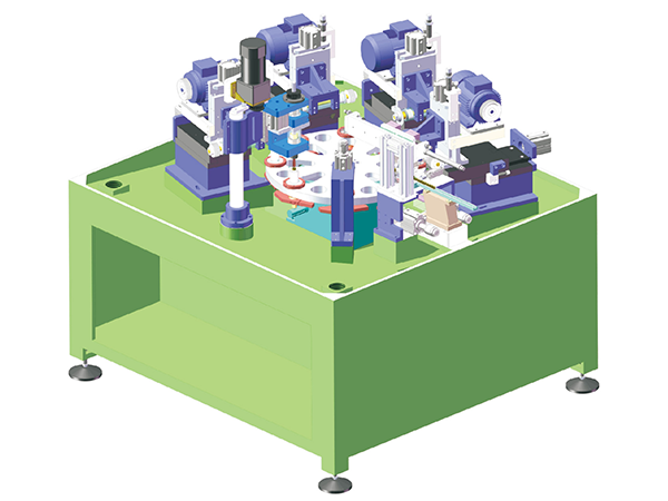 臥式八工位螺母切槽縮口機
