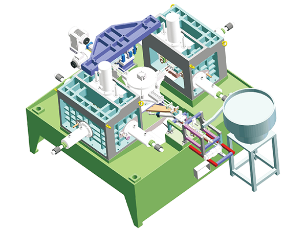 四工位T型銅管自動加工機
